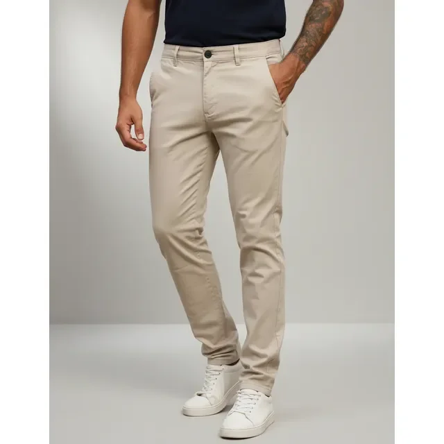 Calça Masculina De Sarja Premium Esporte Fino Bolso Faca