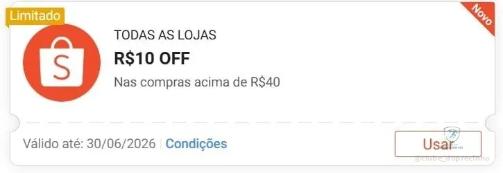 🔥 Cupom Shopee