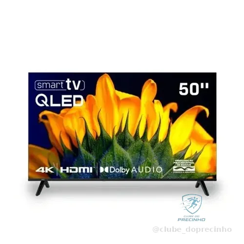 🔥 PARCELADO! Televisão Smart Tv Hq 50 Qled, 4k Uhd, Dolby Audio, Wi-fi, Bluetooth, 3 Hdmi, 2 Usb, Netflix, Prime Video, Led Bivolt