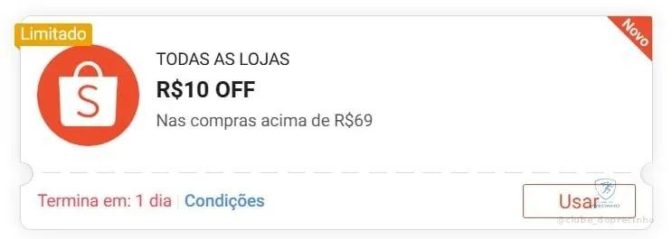 🔥 Cupom Shopee