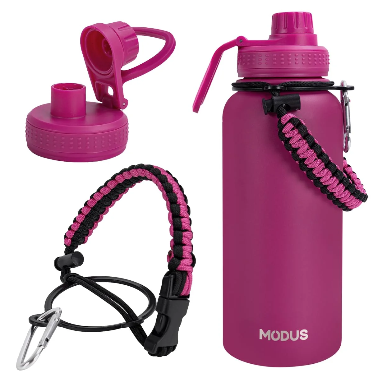 Garrafa Térmica De Água Isolada 1000ml Quente & Frio De Aço Inox Com Alça