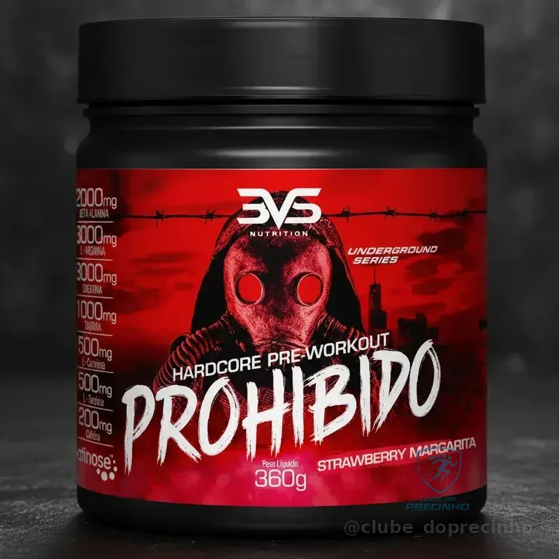 Prohibido Pré Treino 360g - Sabor: Strawberry Margarita