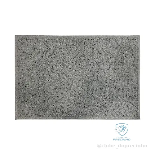 Kapazi Tapete Entrada 40x60cm Vinil Light Cinza Capacho Antiderrapante Vinil