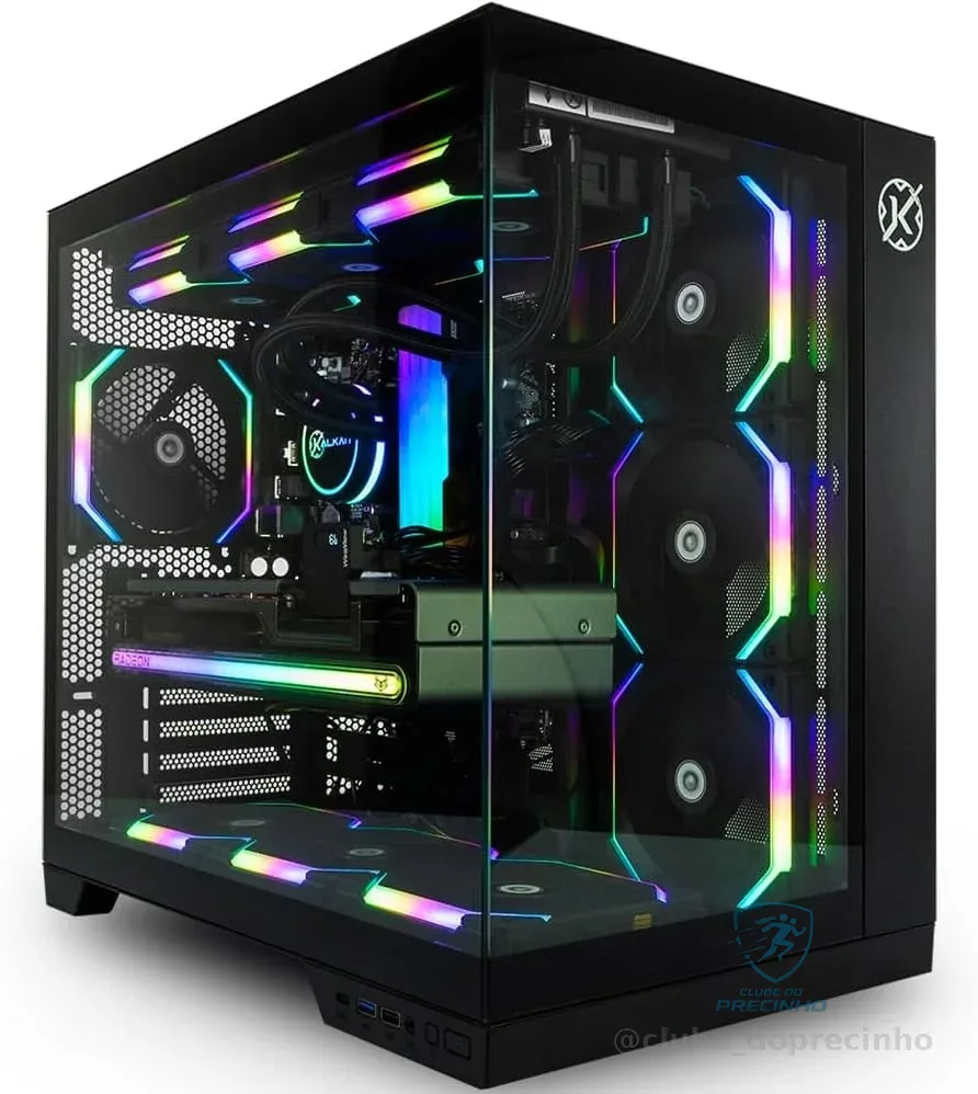 🔥 PARCELADO! Gabinete Gamer Kalkan Asgard Preto Aquário sem fans KLK00040