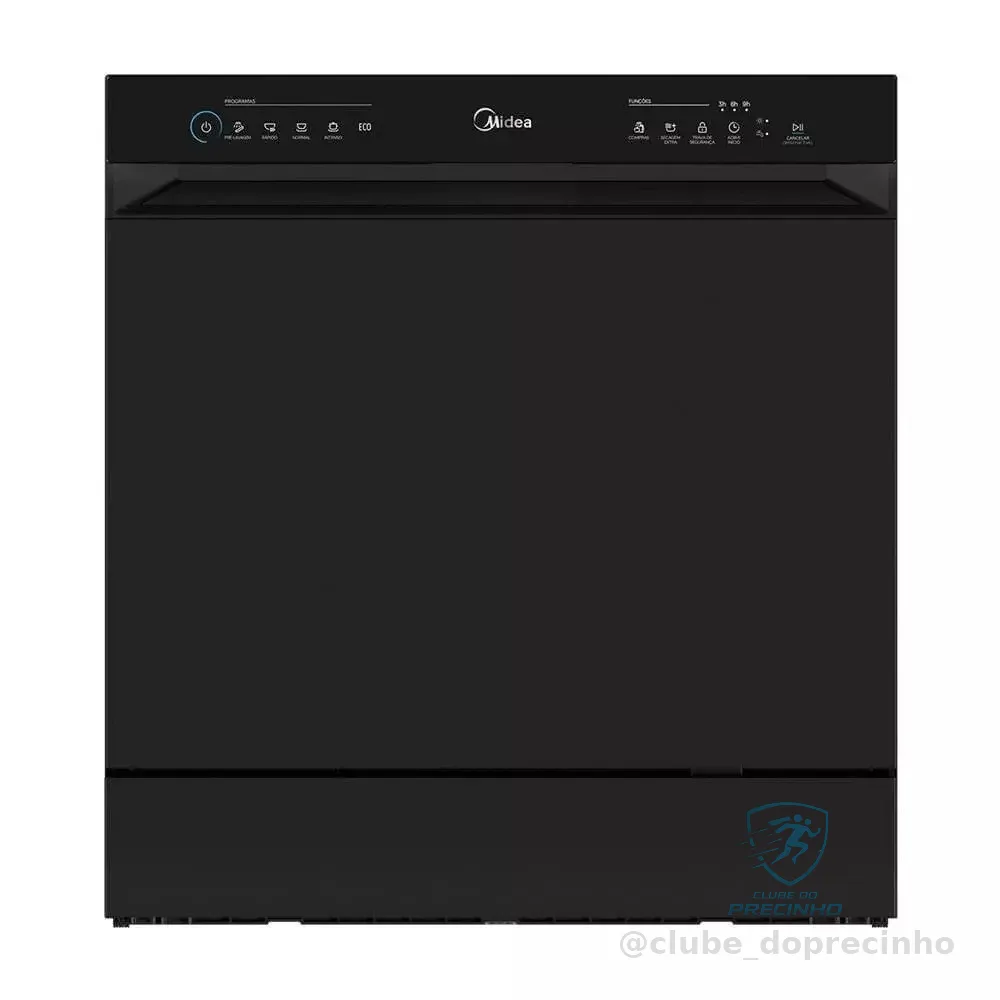 Lava Louças 8 Serviços Preta Touch Plus Midea MDWTF08B2 220V