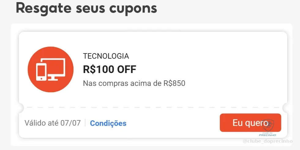 🔥 Cupons Shopee Tecnologia