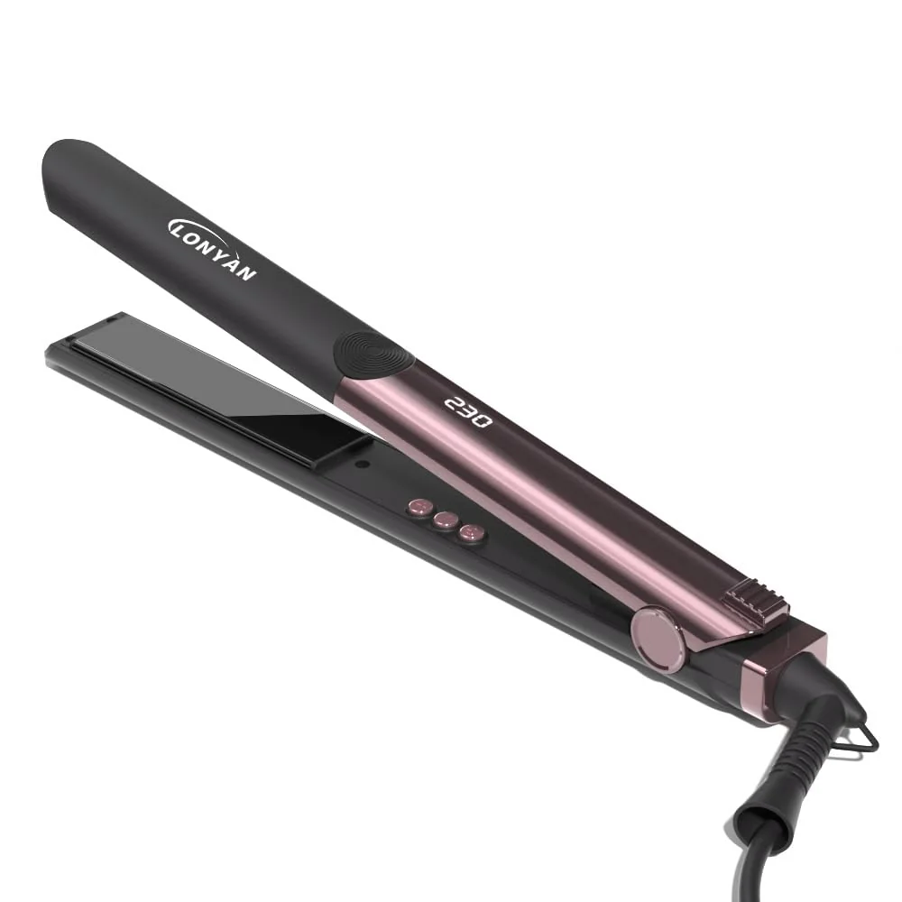 Plancha Para el Pelo Professional Chapinha Bivolt 127V 220V 55W Silencioso Ionización Alisador Para Cabello Temperatura Ajustable Com visor LED