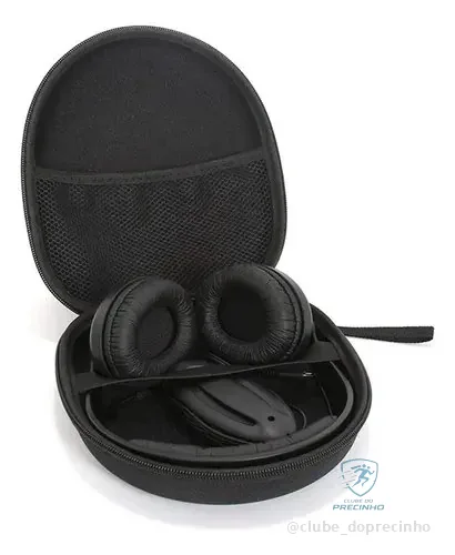 Case Estojo Para Fone De Ouvido Universal Sem Fio Bluetooth Preto