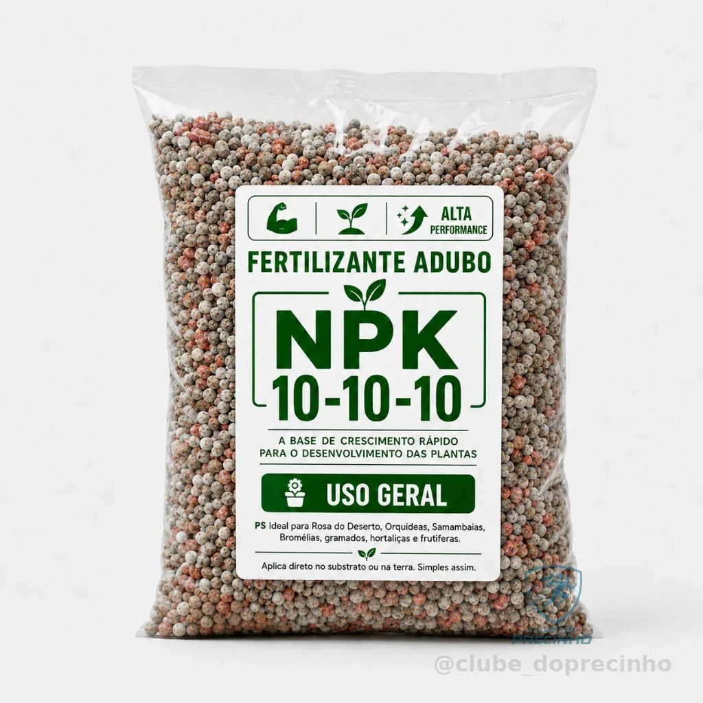 Adubo Fertilizante NPK 10-10-10 Completo Para Plantas Hortas Frutíferas Gramados Hortaliças Geral