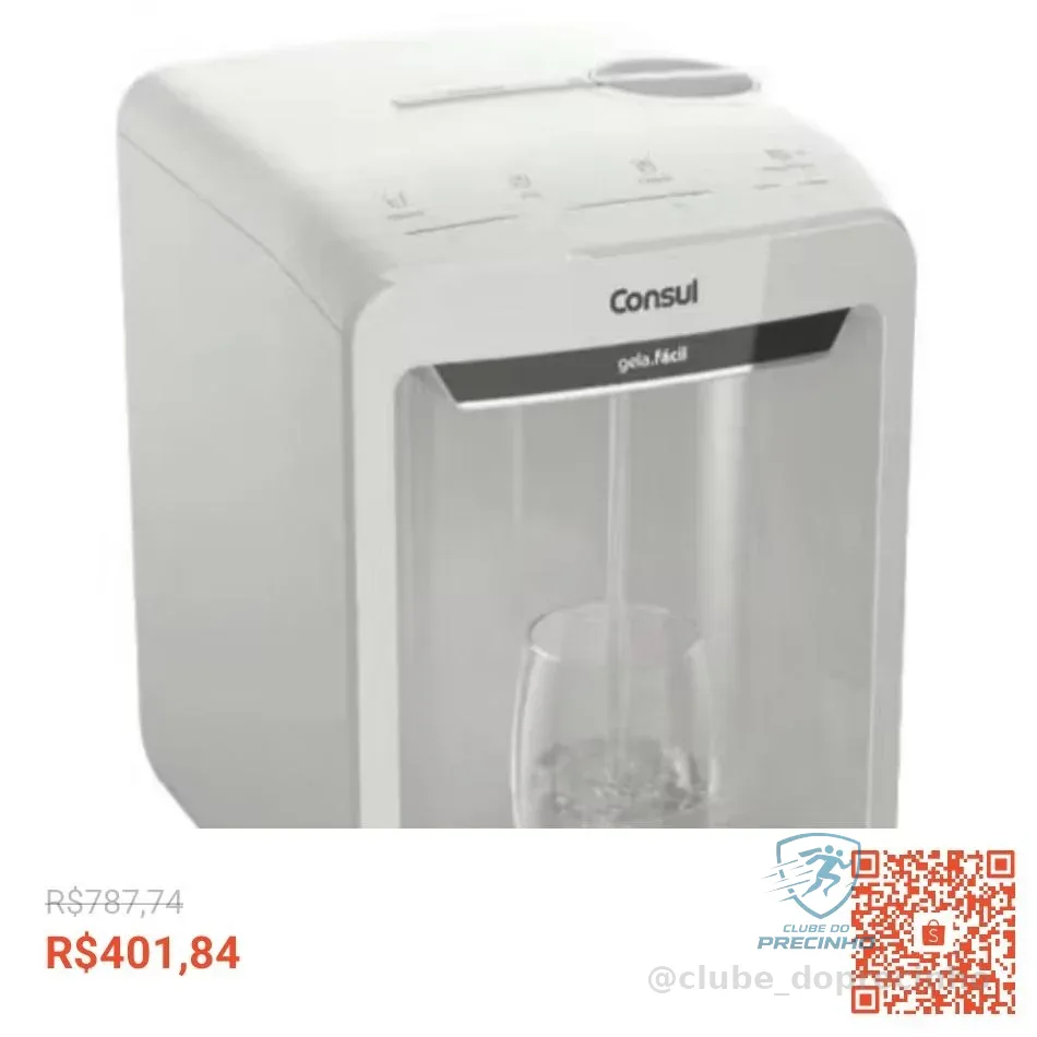 Purificador de Água Consul Refrigerado Eletrônico CPB33AB Branco Bivolt