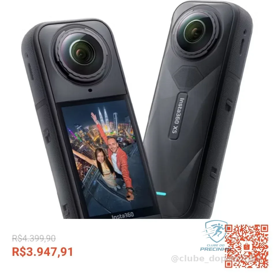 Câmera De Ação Insta360 X5 8k Standard Preto