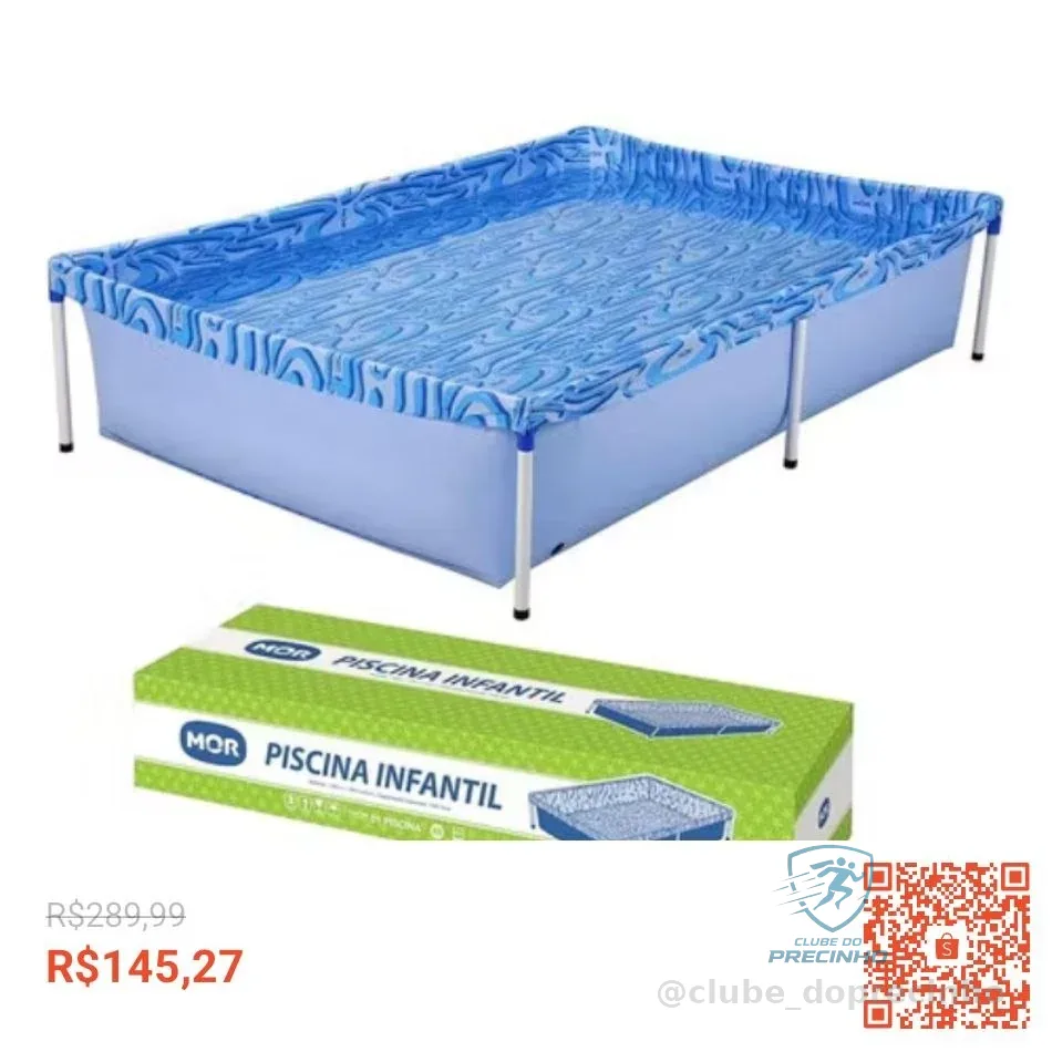 Piscina Retangular INFANTIL Pequena 1000 Litros Portátil - Mor