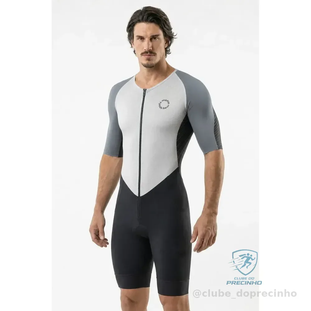 Macaquinho Triathlon Masculino Marcio May Pro Cinza