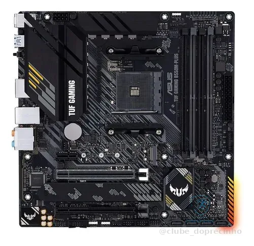 Placa-mãe Asus P/amd Am4 B550m-plus Tuf Gaming 4xddr4 Matx Preto
