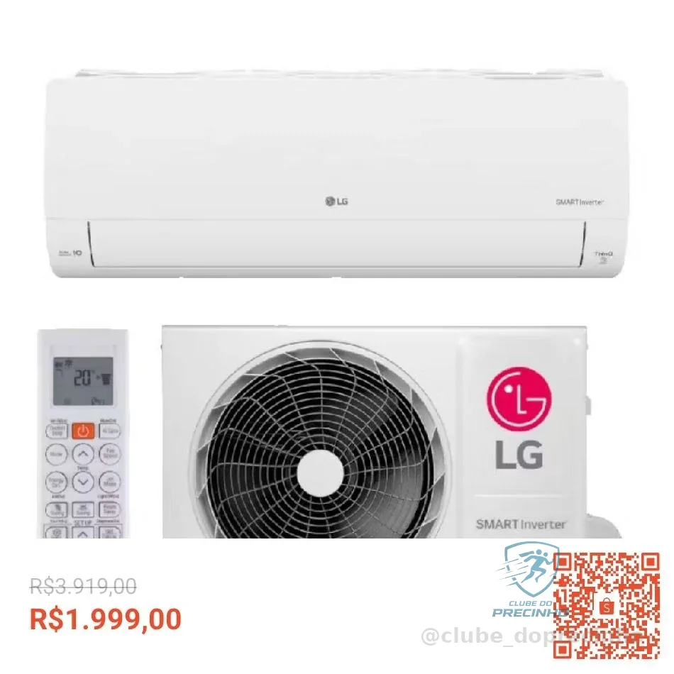 Ar Condicionado LG AI Smart Inverter Voice 12000 BTUs Frio