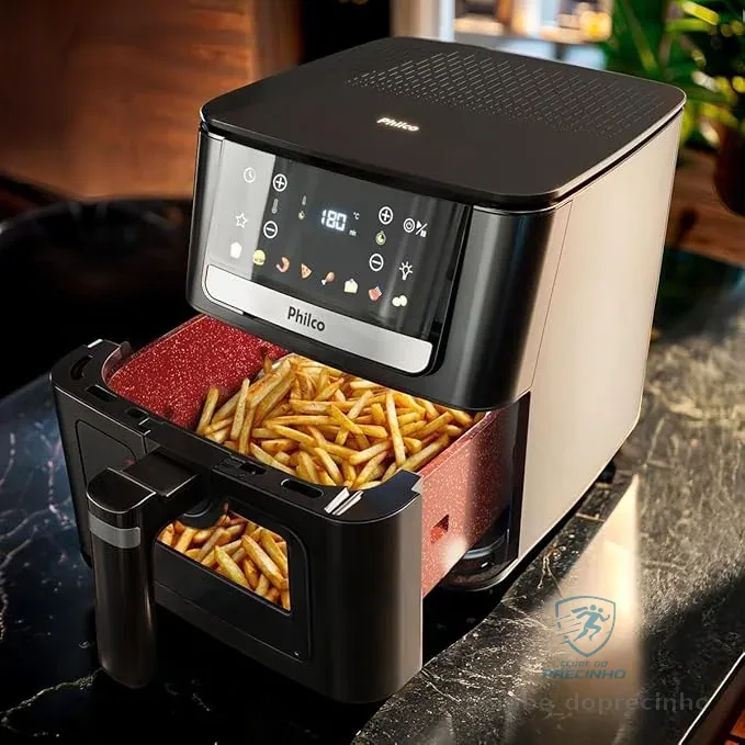 🔥 PARCELADO! Air Fryer Philco 6,5L Visor Glass 1700W PAF65 127V