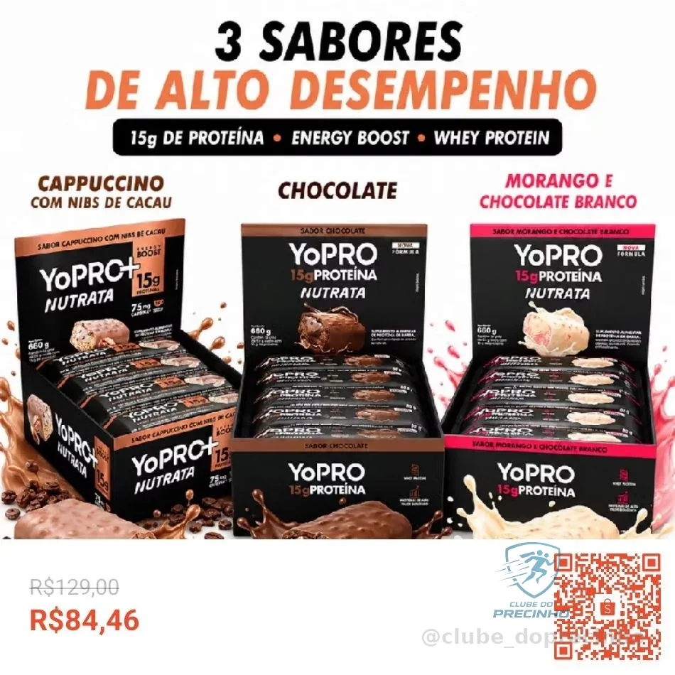 Yopro Bar 55g Display Com 12 Unidades Nutrata