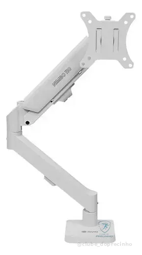 Suporte Articulado Para Monitor 13 A 32 Pistão A Gás Ajustável Zinnia Nimbo 110 Branco