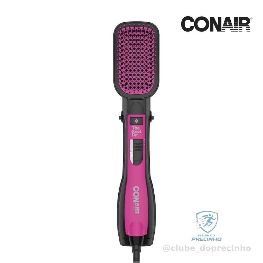 Escova Secadora Alisadora Conair All-in-One Knot Dr 1000W Rosa 127V