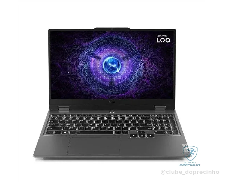 Notebook Gamer Lenovo LOQ 15IRX9 Intel Core i5-13450HX 16GB 512GB SSD RTX 3050 Linux 15.6" - 83KHS00200 Luna Grey