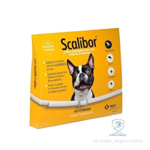 Scalibor® 19g - Coleira Antiparasitária contra mosquitos vetores da Leishmaniose - Cães porte médio 48cm - MSD Saúde Animal