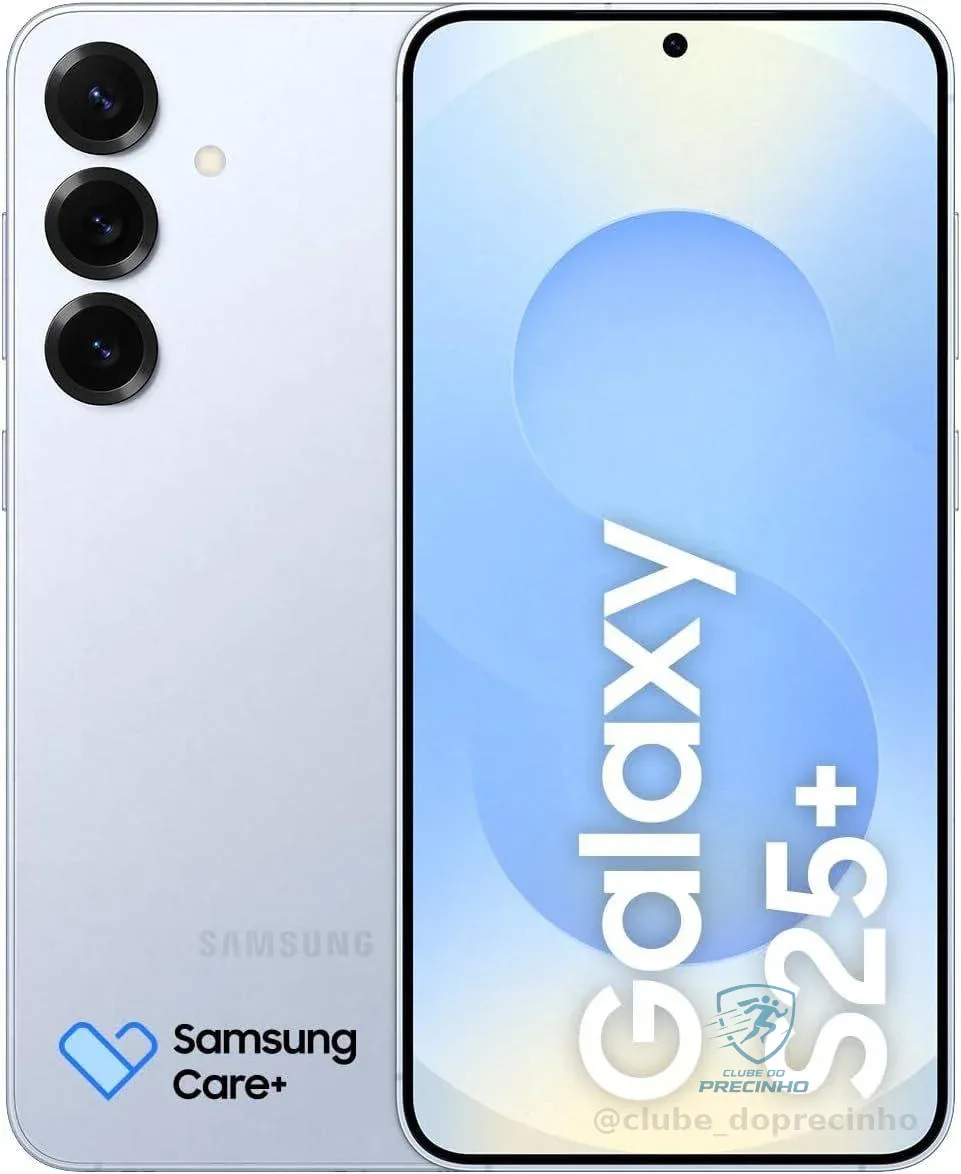 Celular Samsung Galaxy S25+ 5G, 256GB, 12GB RAM, Câmera Tripla de 50+12+10, Tela Grande de 6.7", Azul