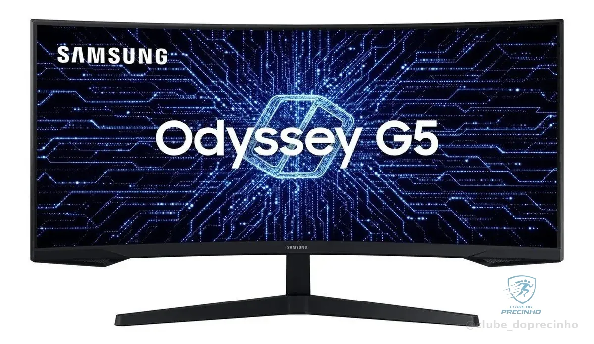 Monitor Samsung Odyssey G5 34\" Ultrawide 165Hz 1ms HDR10 HDMI FreeSync Premium Mercado Livre
