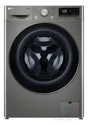 Lava E Seca LG Smart Vc4 12kg Inox Look Com Inteligência Artificial Aidd (cv5012pc4a) - 220v Cinza