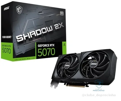 🔥 PARCELADO! MSI GeForce RTX 5070 12G SHADOW 2X OC