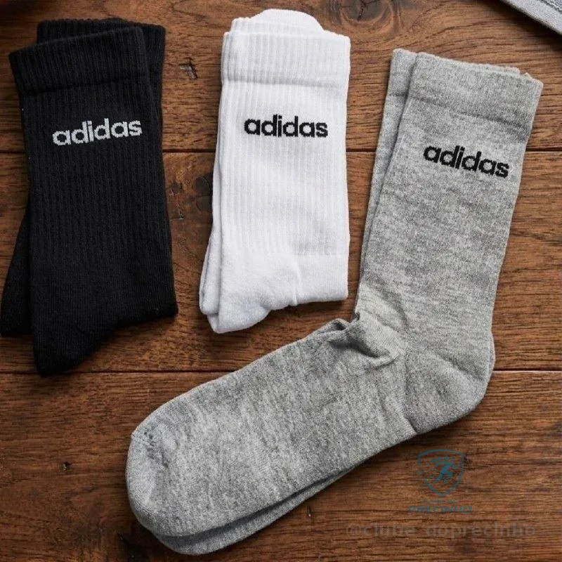 Kit 3 Pares Meia Adidas Crew Mercado Livre