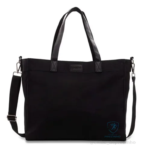 Bolsa Tote Daily Clear Gocase - Leve, Moderna E Minimalista Cor Preto Liso Níquel