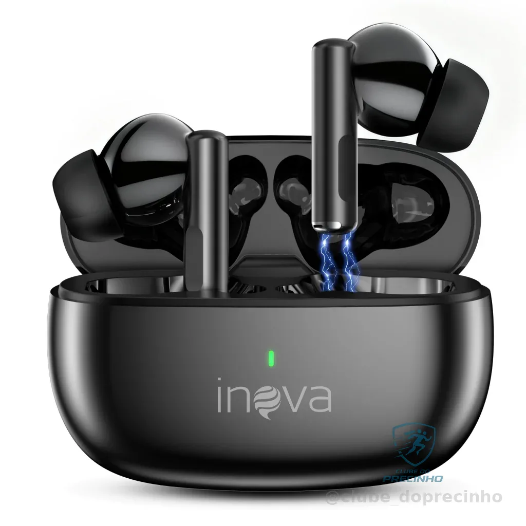INOVA fone sem fio bluetooth original fone iphone e Android sem fio headset gamer earpods microfone Shopee