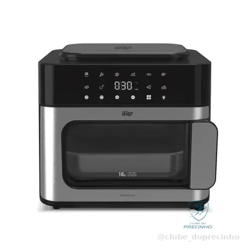 🔥 PARCELADO! Fritadeira Air Fryer Barbecue Wap Multi-comb Digital Wafc16 16 Litros Com 10 Funções 220v Preto E Cinza