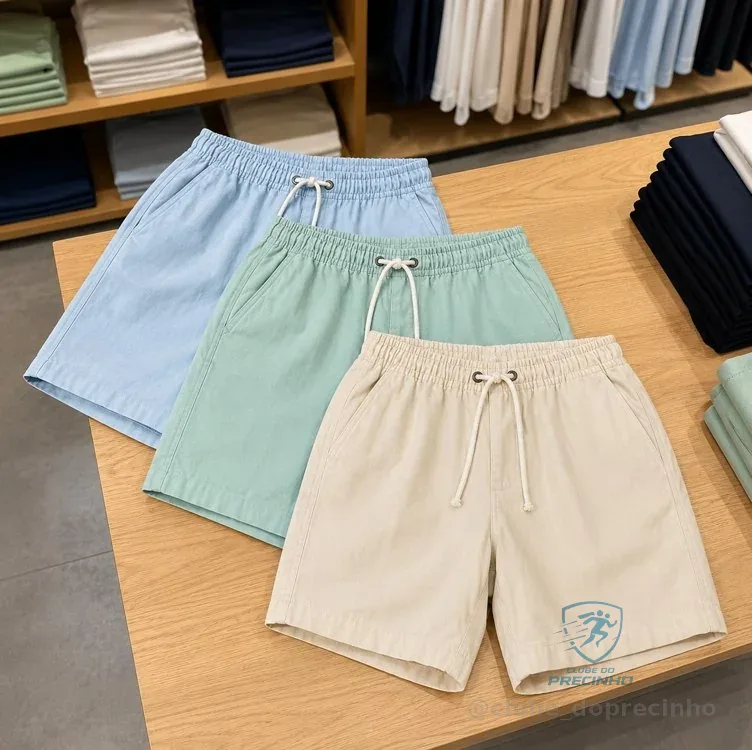 Kit 3 Shorts Masculino Bermuda Linho Verão Envio Imediato Mercado Livre
