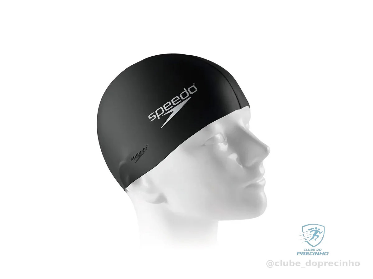 Touca de Natação, Speedo, Flat Cap, Silicone Resistente com Encaixe Confortável,Tamanho Único