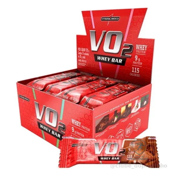 Kit VO2 Whey Bar Chocolate (12 unidades) Mercado Livre