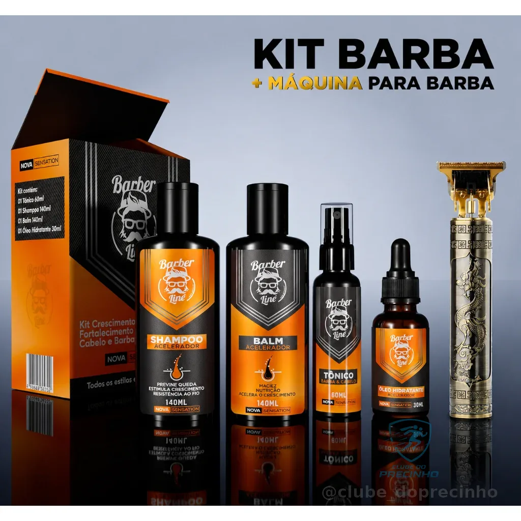 Kit Barba Balm, Shampoo, Óleo e Tônico Presente Namorado Cheiroso Maquina de Barbear Shopee