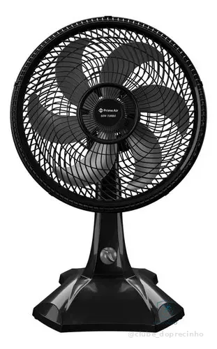 Ventilador De Mesa Britânia Prime Air Avte300 Preto Com 6 Pás E 3 Velocidades 127v Plástico
