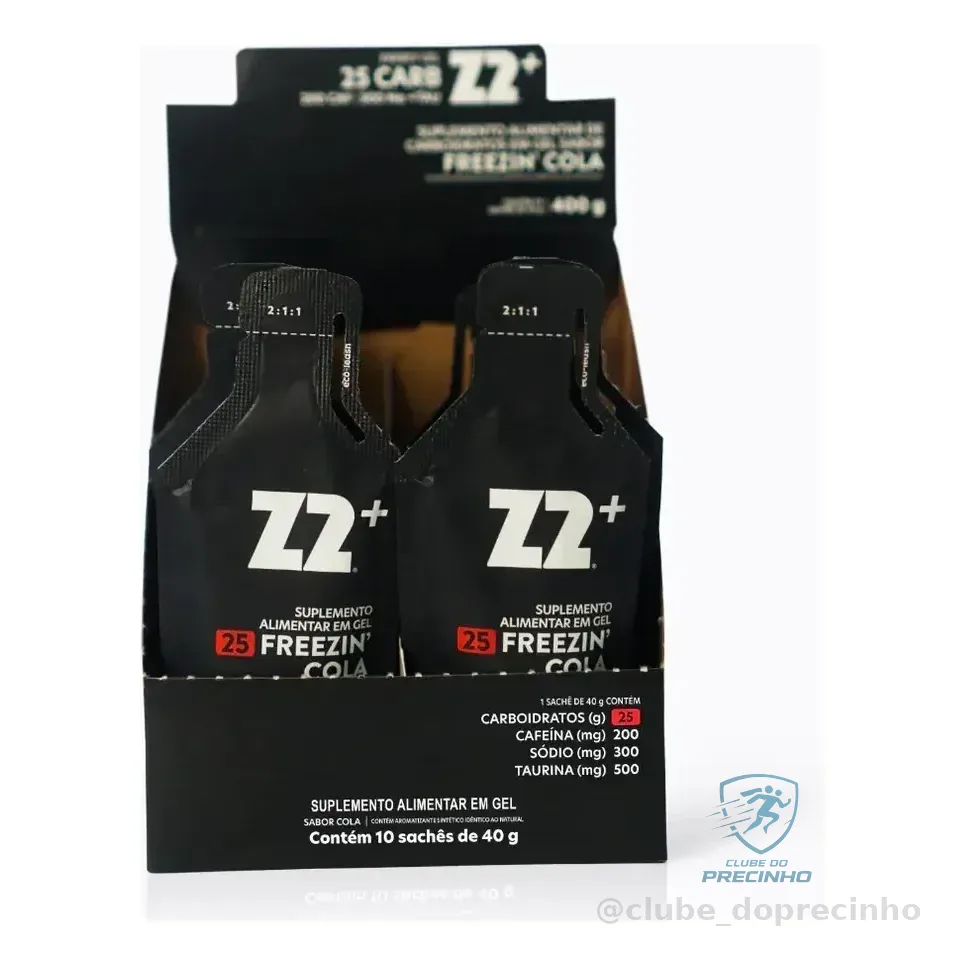 Energy Gel Z2+ Freezin Cola Box 10un Sachê 40g Cafeína Cola