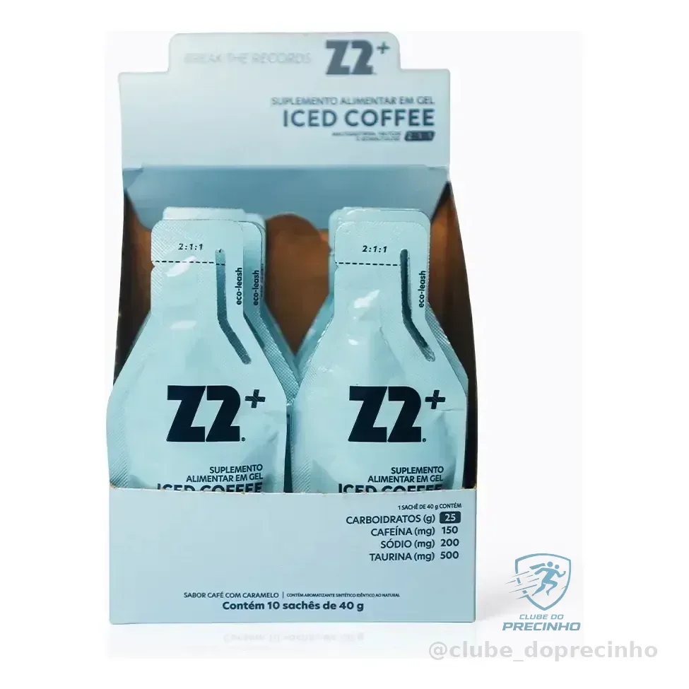 Energy Gel Z2+ Display 10 Unidades 25carb - 400g Sabor Café Gelado