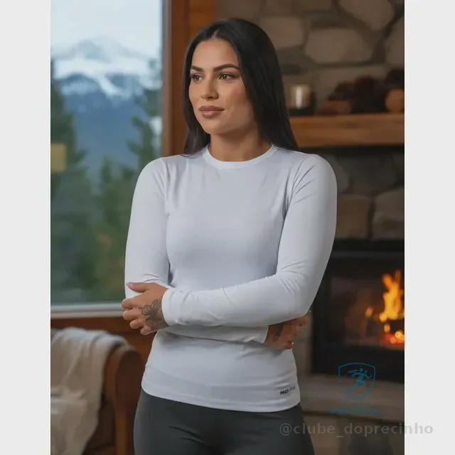 Blusa Peluciada Térmica Feminina Manga Longa Mercado Livre