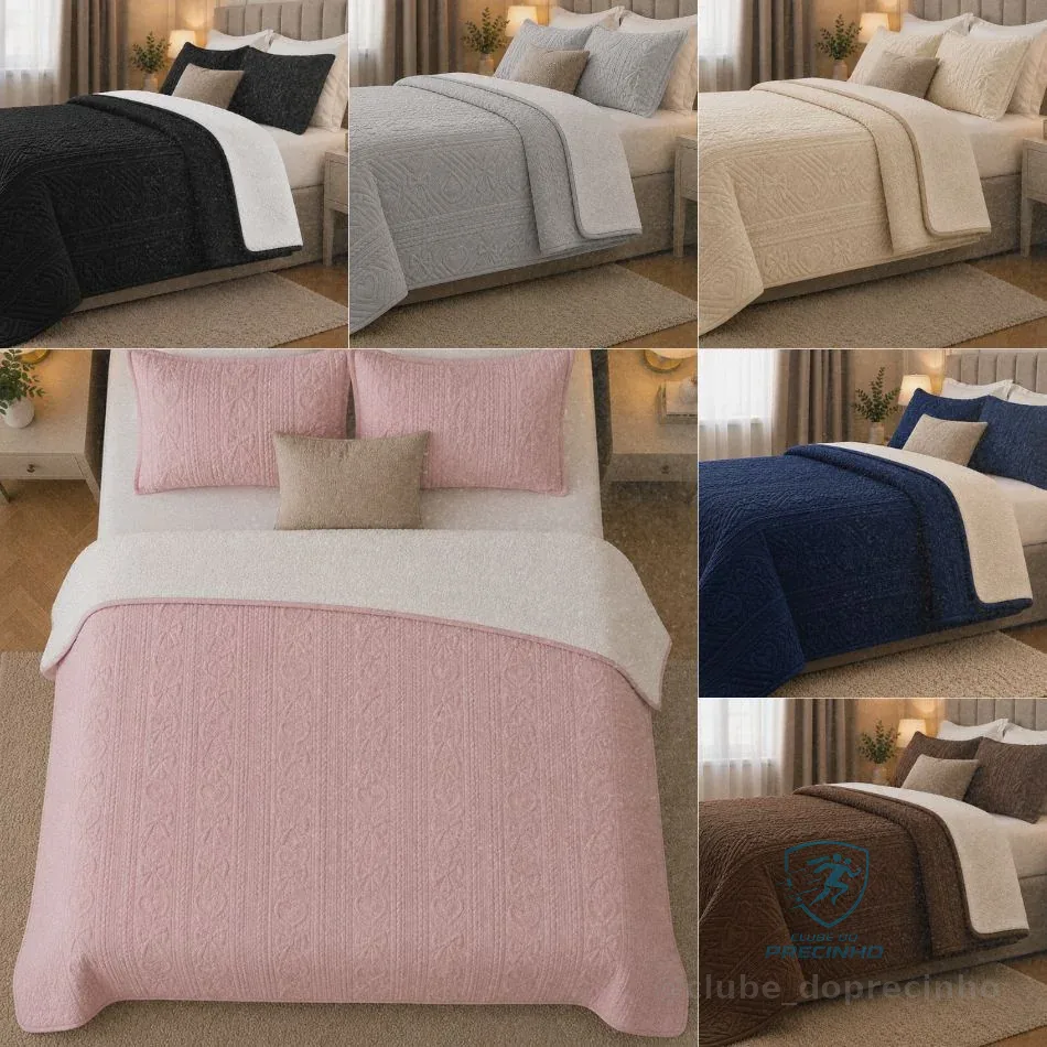 Cobertor Manta Cama Casal Sherpa Edredrom Pele de Carneiro para o Frio Toque Macio Shopee