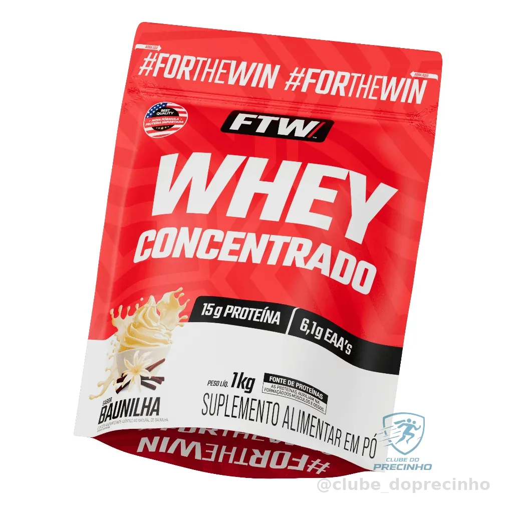 Whey Protein Concentrado 1kg Refil - FTW Shopee