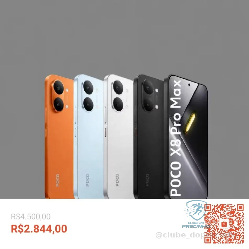 CELULAR XIAOMI POCO X8 PRO MAX 5G NFC 256GB OU 512GB VERSÃO GLOBAL FONTE ULTRA RAPIDA