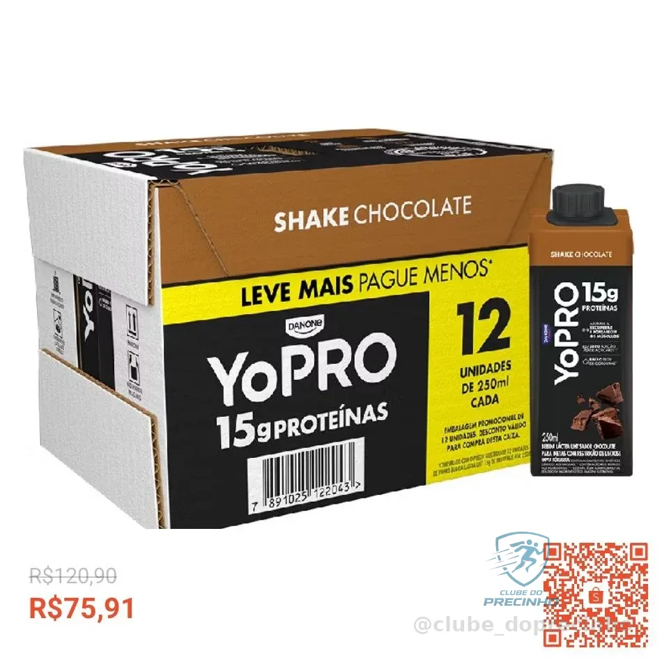 YoPRO Chocolate 15g de proteínas 250ml - 12 unidades
