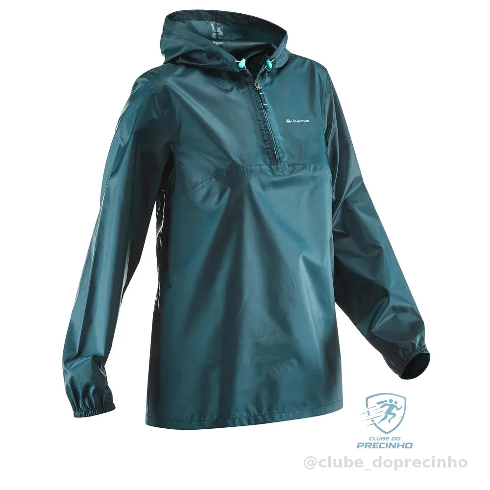 Jaqueta Feminina de Trilha NH100 Impermeável Quechua Azul