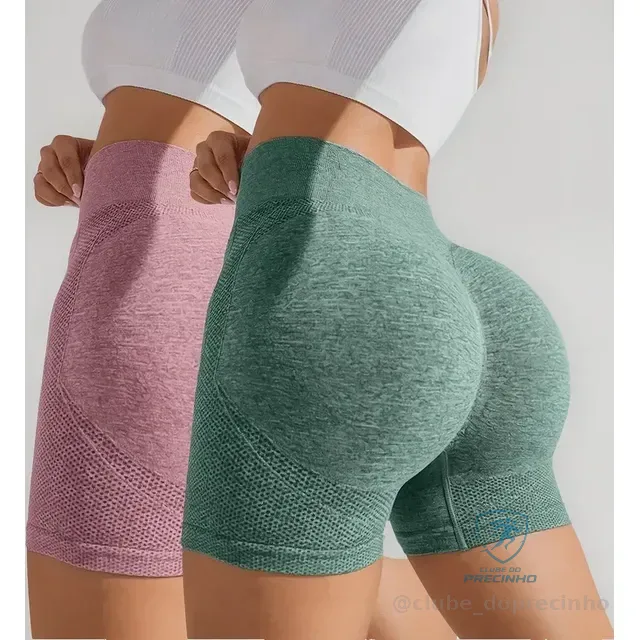 Kit 2 Shorts Fitness Empina Bumbum Confortável Para Academia