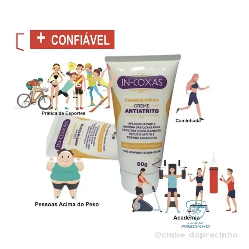 In Coxas - Creme Antiatrito - Chamois Cream Bisnaga 80g Sem Fragância