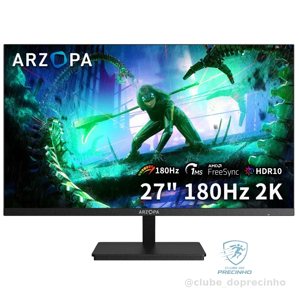 Monitor Gamer ARZOPA M1RC, 27" 2K QHD 180Hz IPS, 1ms, 115% sRGB, USB-C, HDMI, Display Port
