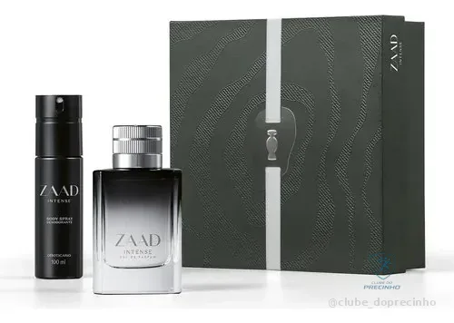 🔥 PARCELADO! O Boticário Zaad Intense Kit Presente 2 Itens